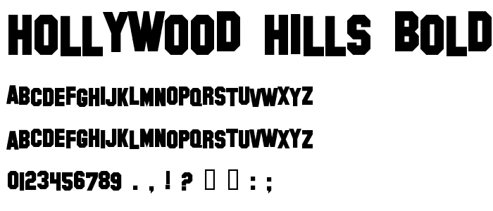 Hollywood Hills Bold font
